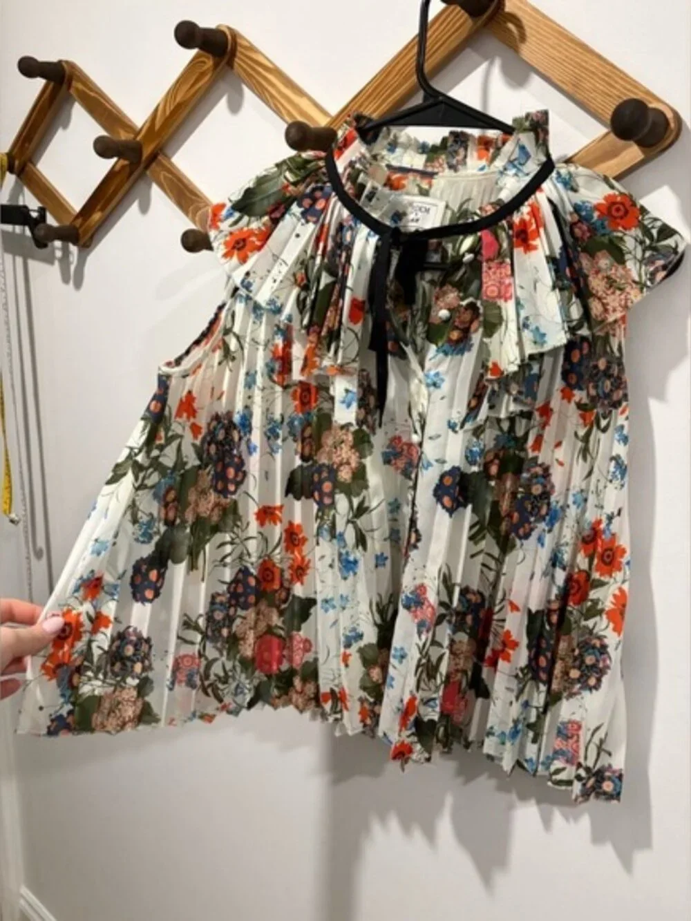 Erdem x H&M Colab Pleated Floral Print Sleeveless Blouse - Rare Limited Edition - Picture 2 of 6